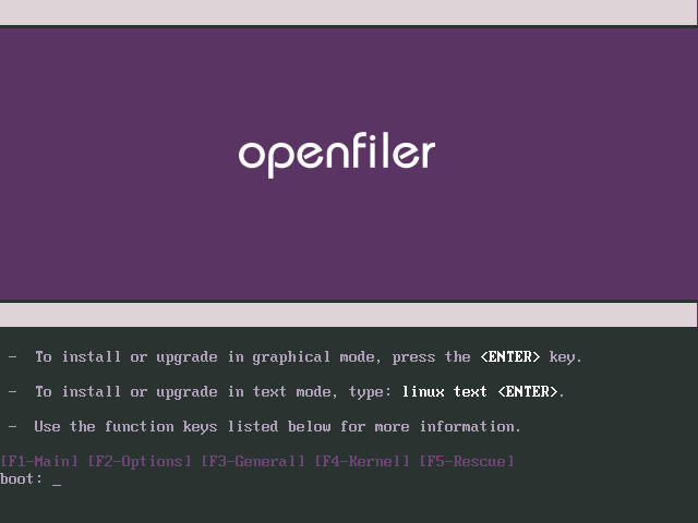 The Openfiler Installer