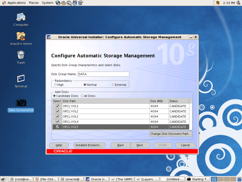You'll see your disks here if you prepared them correctly.