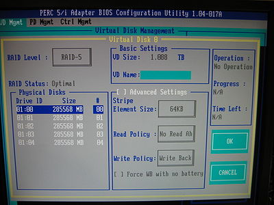 Virtual Disk Config