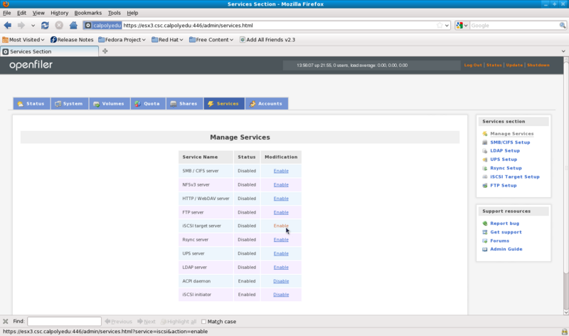 Enable the iSCSI target server